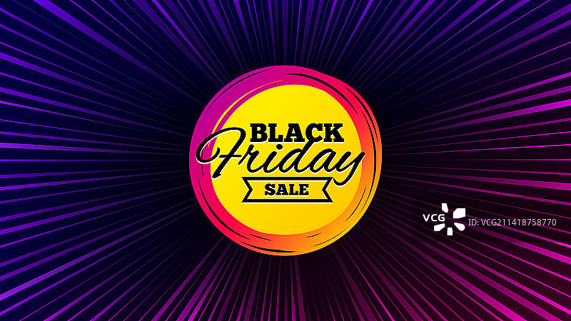 黑色星期五贴纸折扣banner图片素材