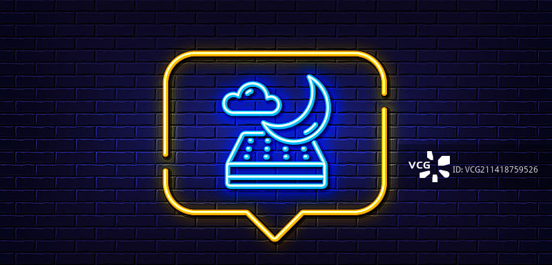 夜间床垫正畸睡眠垫线条图标图片素材