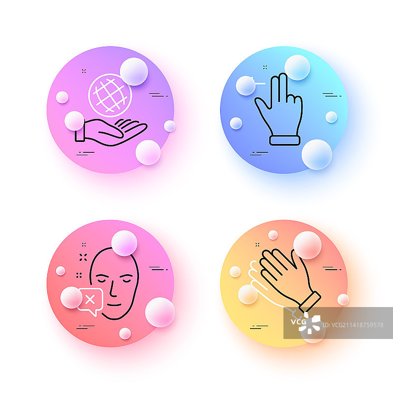 触摸屏手势和鼓掌图片素材