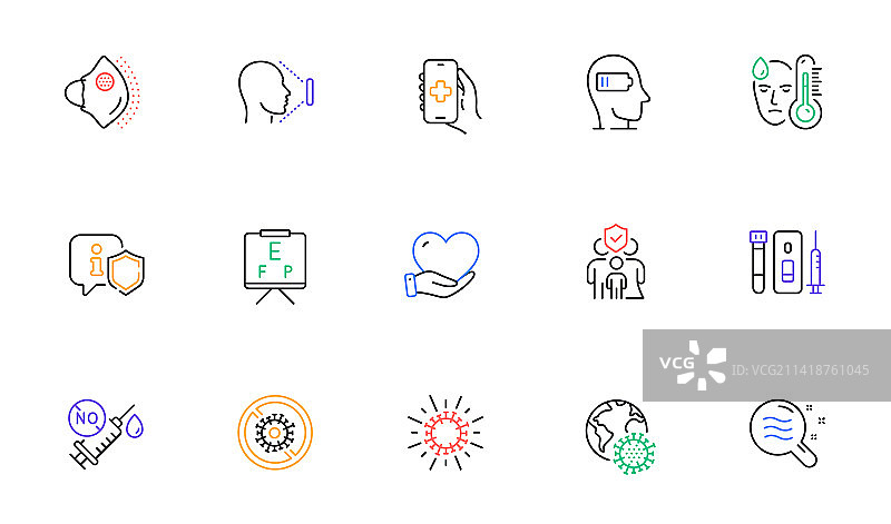 疲惫的愿景板和新冠疫情图片素材