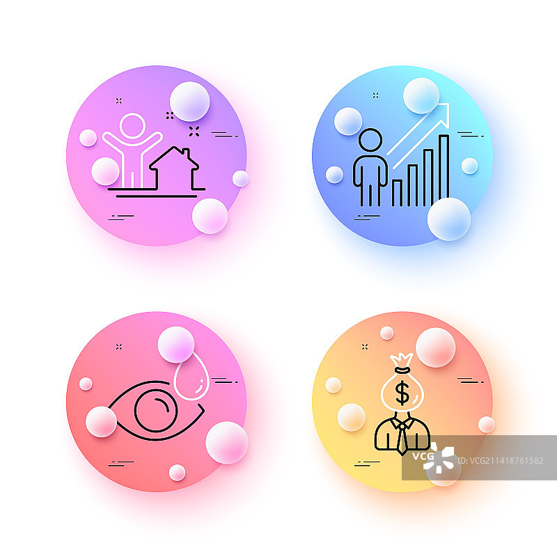 经理滴眼液和员工成果极简图图片素材