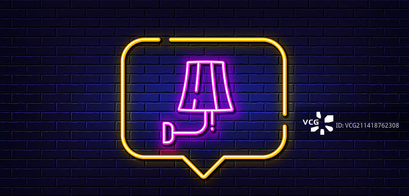壁灯线条图标霓虹灯标志图片素材