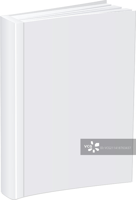 逼真的空白精装封面白色书本模型图片素材