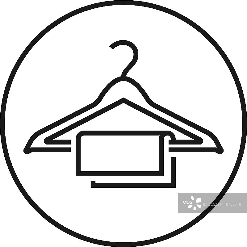 圆形酒店毛巾衣架图标图片素材