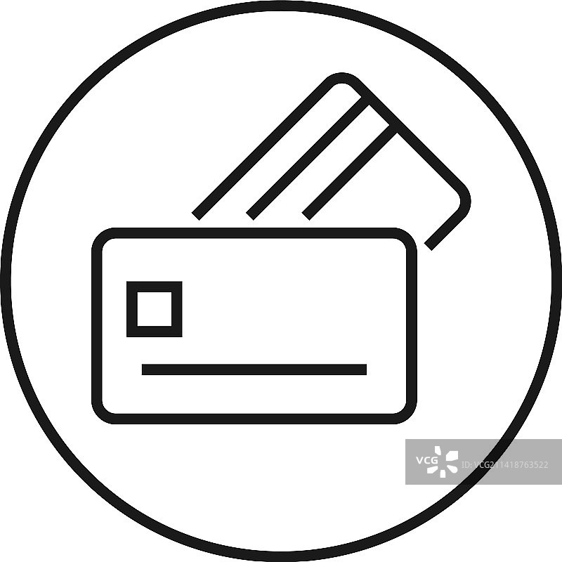 信用卡图标圆形支付符号图片素材