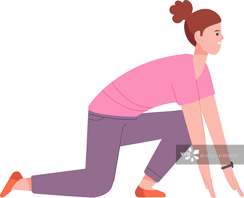 准备跑步的年轻女人图片素材