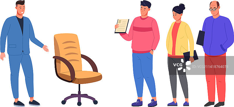 求职者寻找招聘经理图片素材