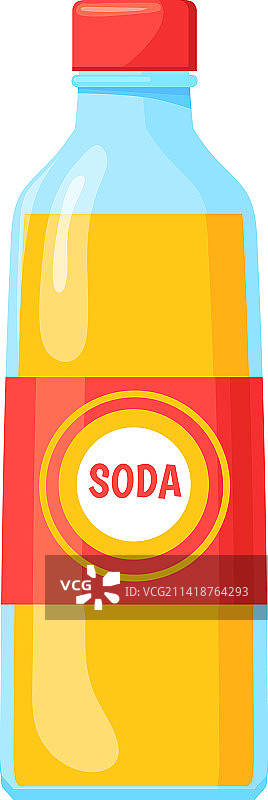 卡通橙色苏打水瓶甜味饮料图标图片素材
