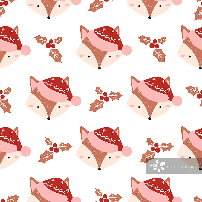 冬季圣诞主题无缝图案图片素材