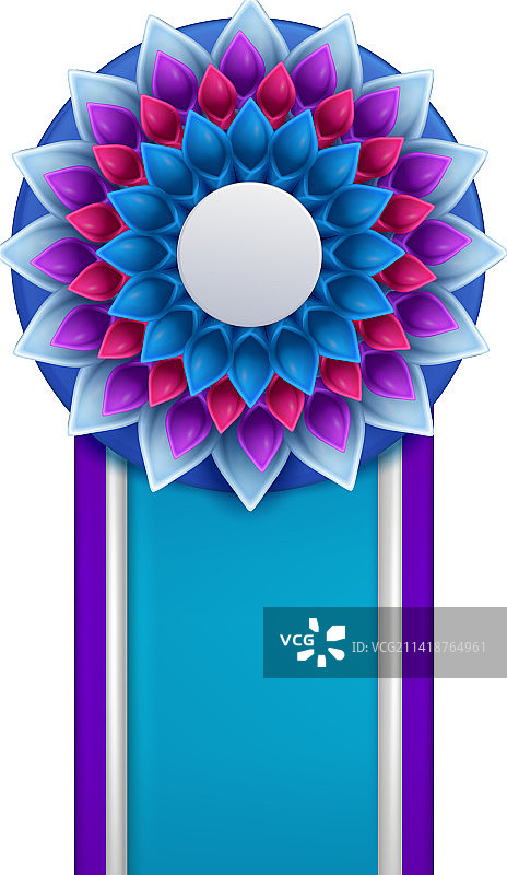 花卉徽章奖励构图图片素材