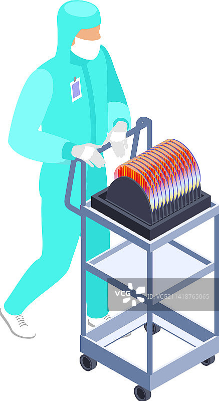 半导体实验室工人构图图片素材