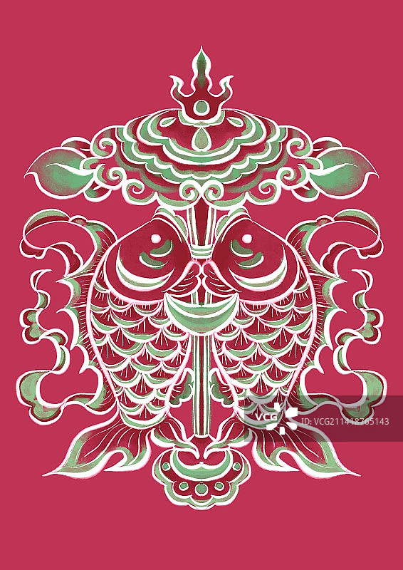 非凡洋红中国风吉祥纹图片素材