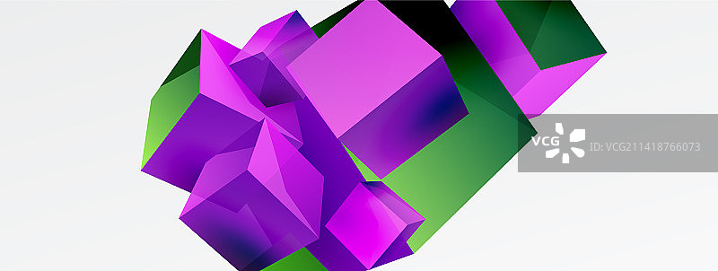 三维立方体抽象背景组成图片素材