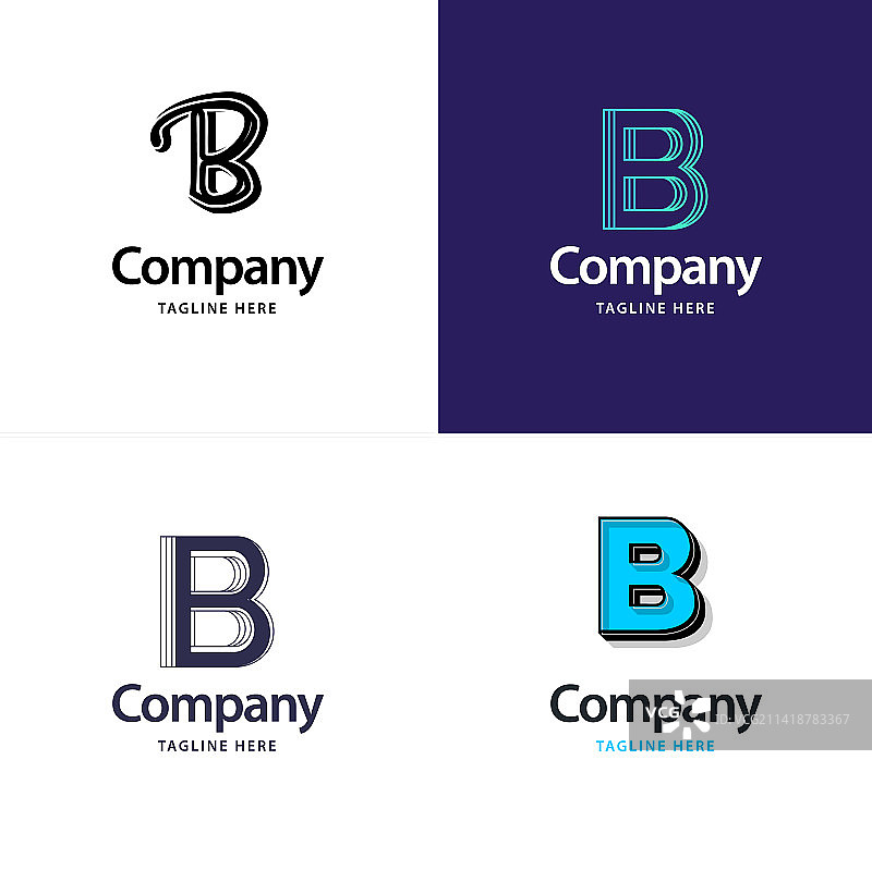 字母B大标志创意现代设计图片素材