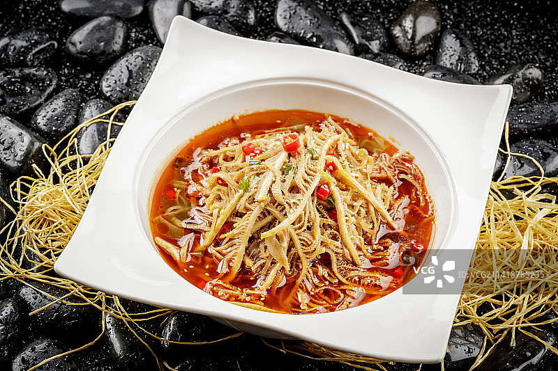 红油椒麻肚丝图片素材