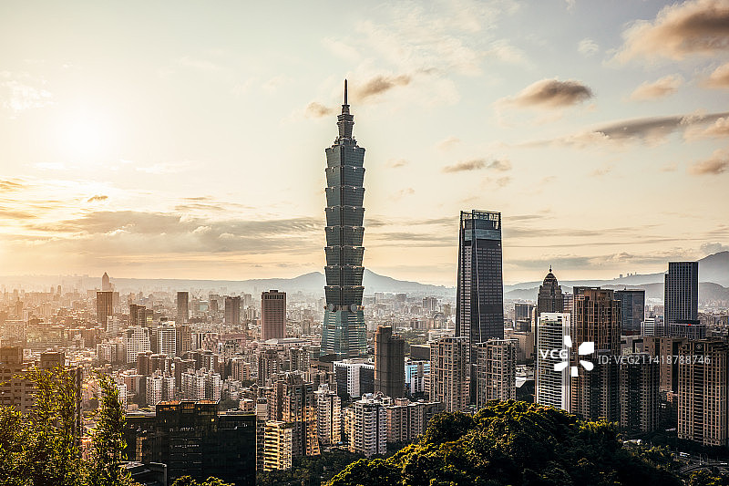 台北象山俯瞰图片素材