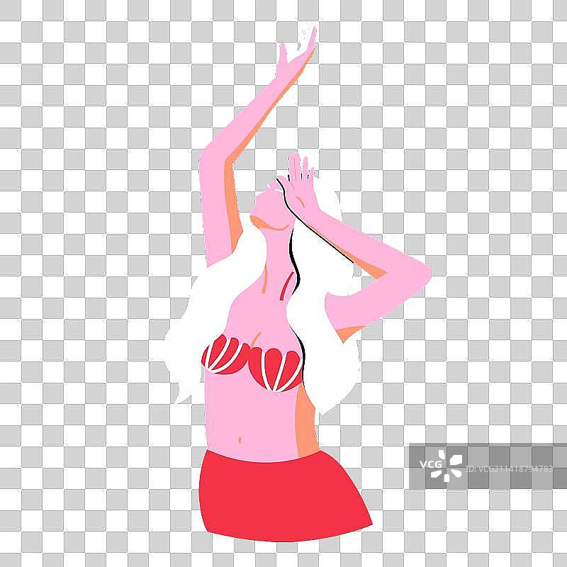 向上伸手的女孩图片素材