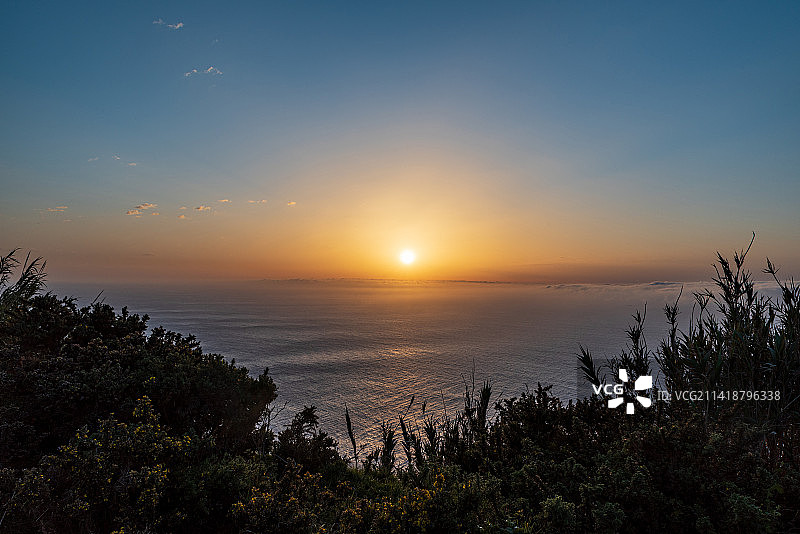 葡萄牙波尔图莫尼什蓬巴伊斯之路日落时分海天一色美景图片素材