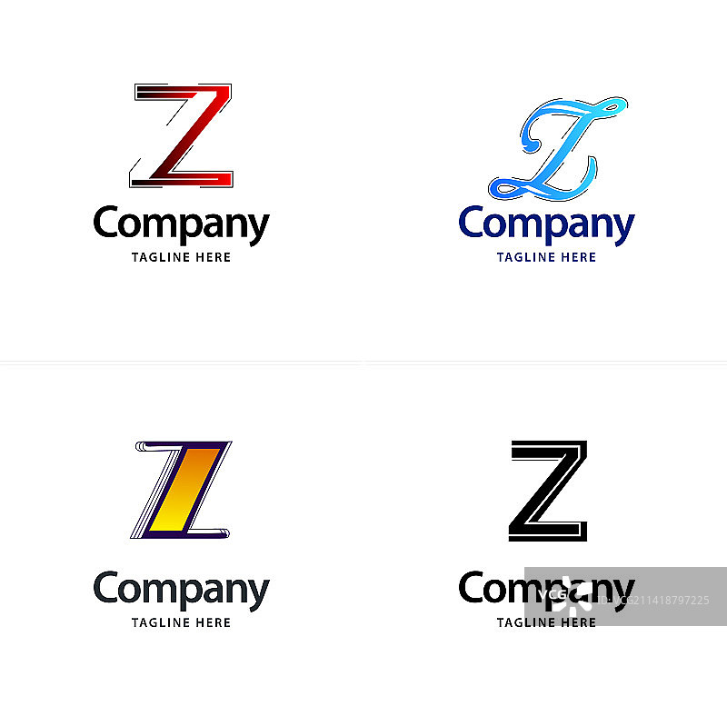 字母Z大logo包设计创意现代图片素材