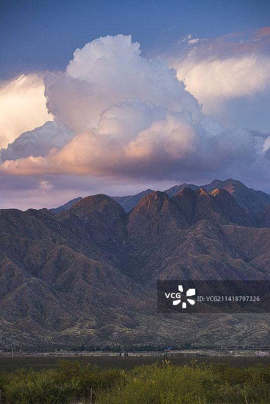日落时分，美国，美国，山上的风景图片素材
