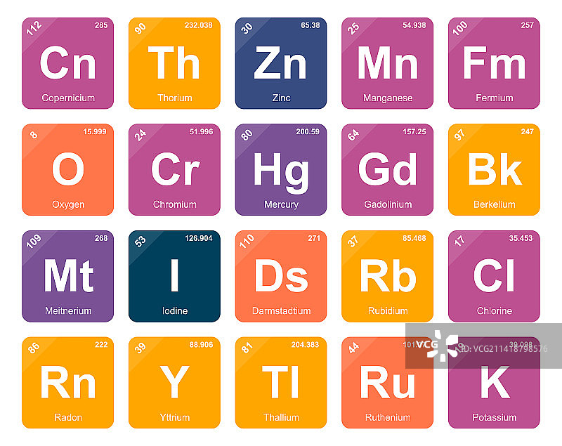 元素周期表图标包设计图片素材