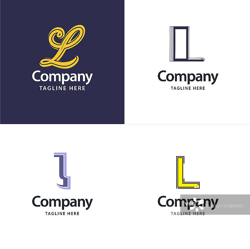 字母L大logo包设计创意现代图片素材