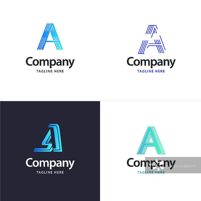 字母A大标志包设计创意现代图片素材