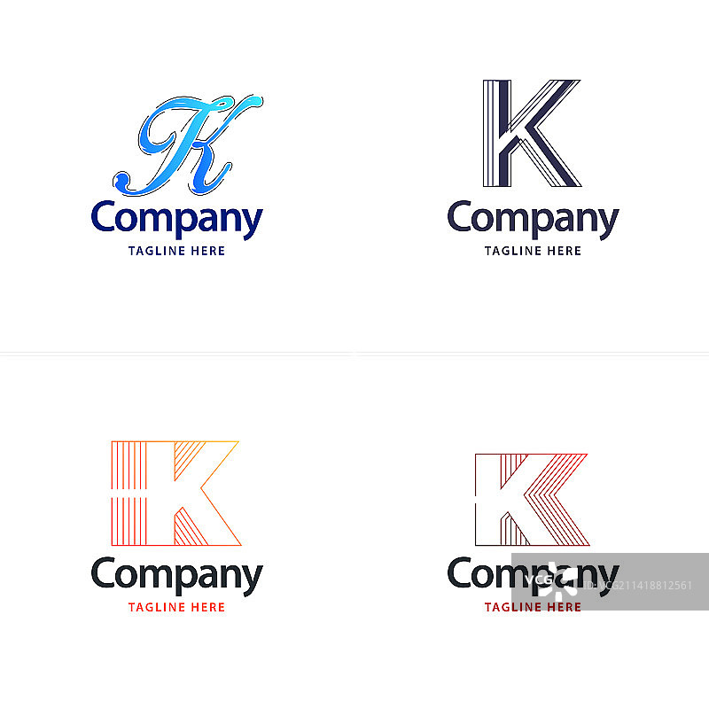 字母K创意现代Logo设计图片素材
