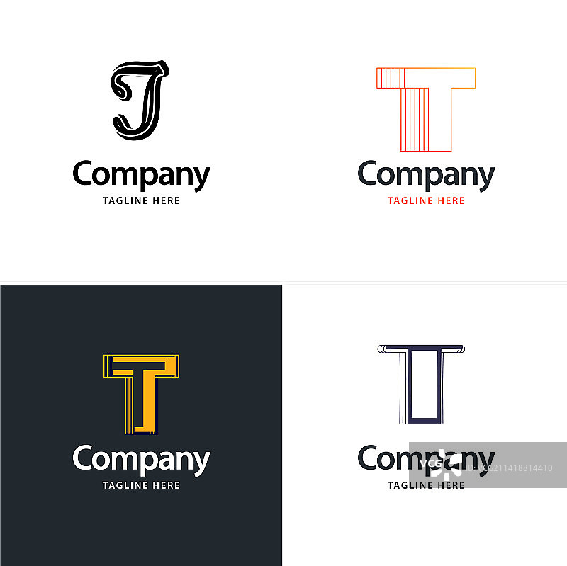 字母T大logo包创意现代设计图片素材