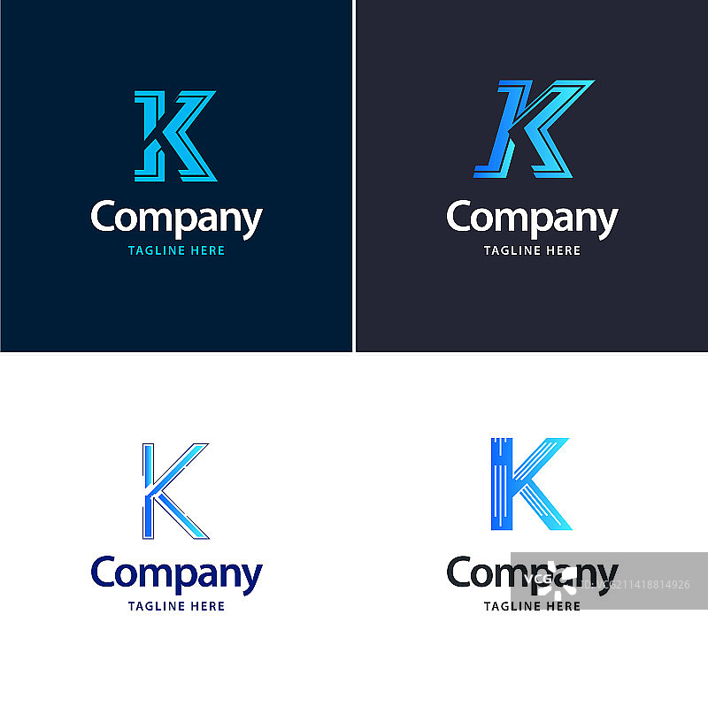 字母K创意现代Logo设计图片素材