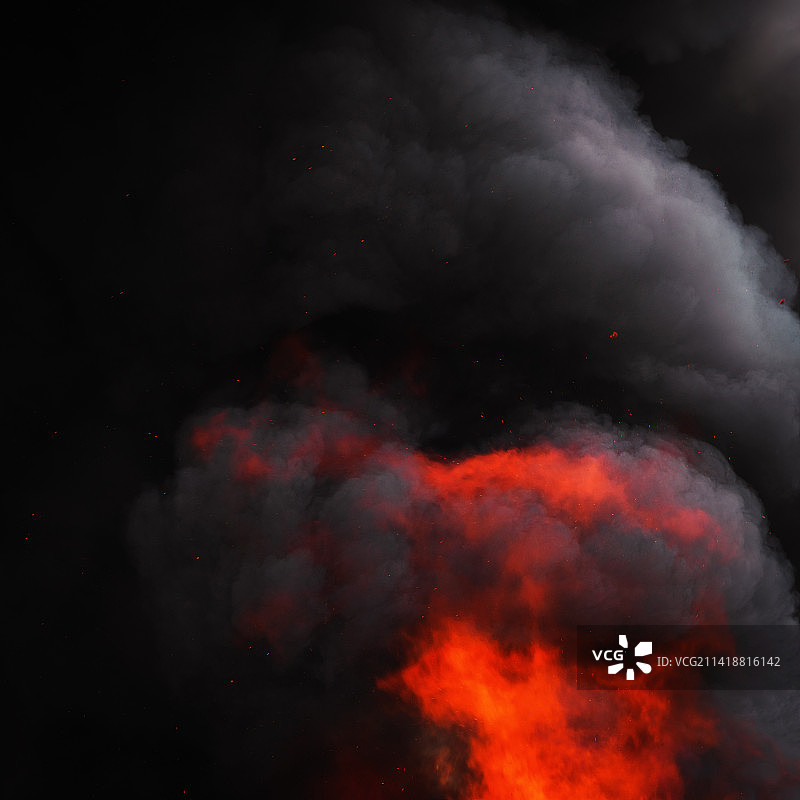 美国夜空烟花表演（仰视角度）图片素材