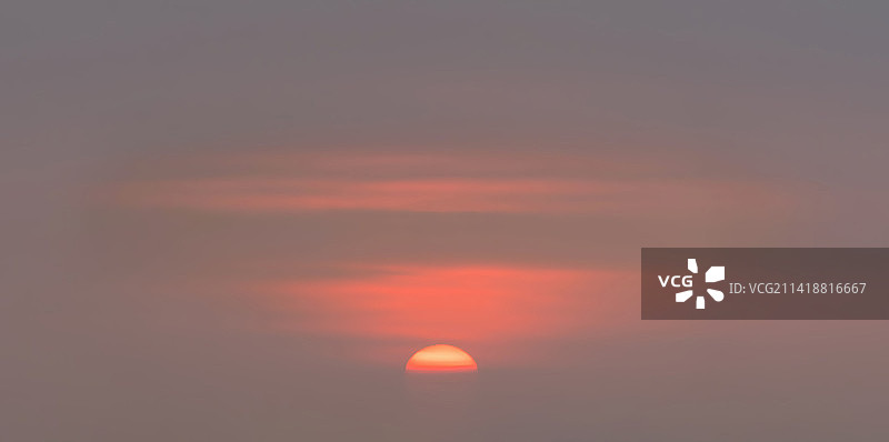 美国橙色天空海景图片素材