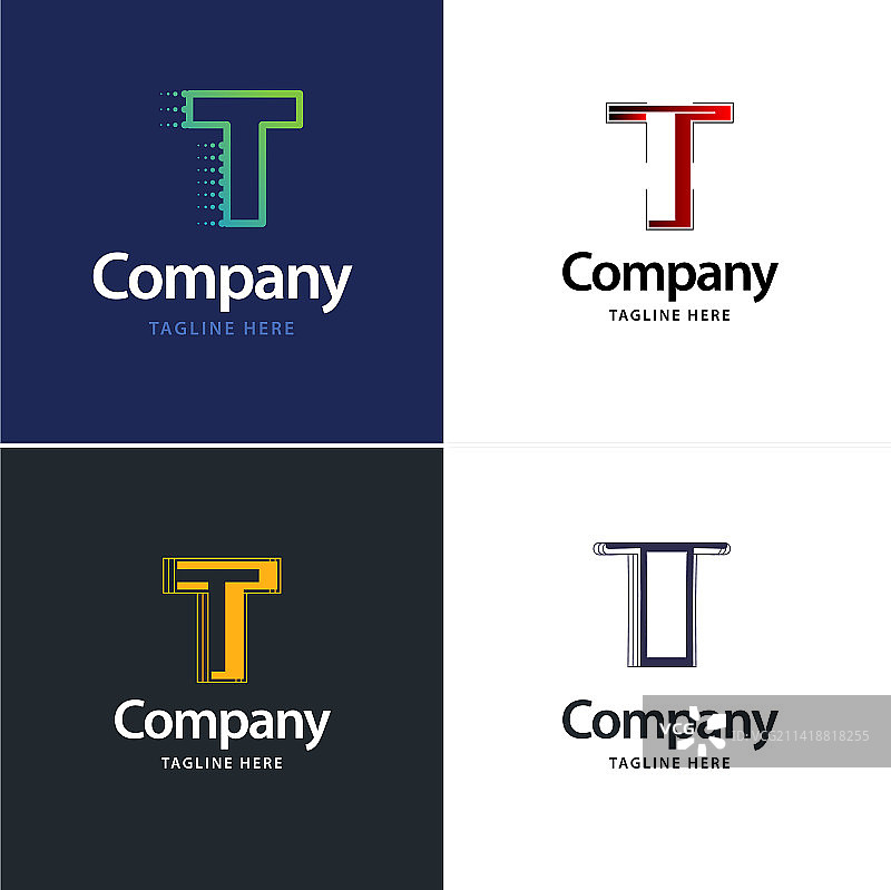 字母T大logo包创意现代设计图片素材