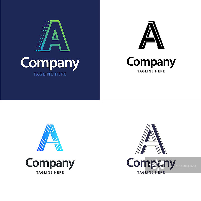 字母A大标志包设计创意现代图片素材