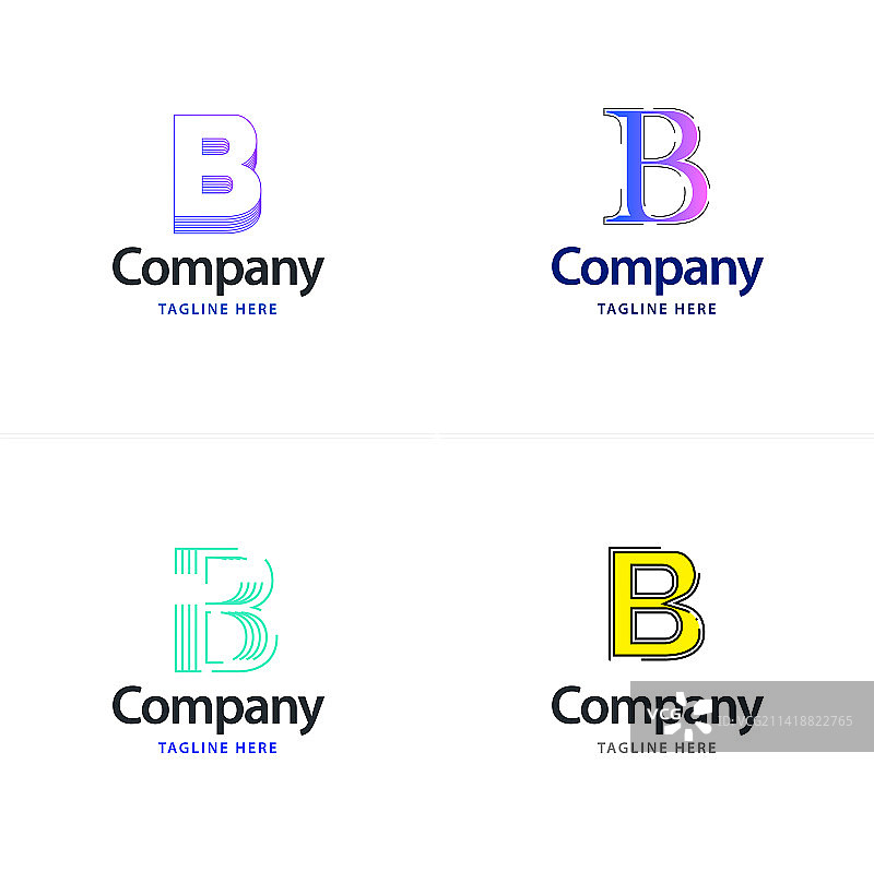 字母B大标志创意现代设计图片素材