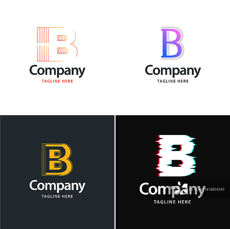 字母B大标志创意现代设计图片素材