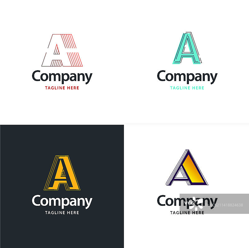 字母A大标志包设计创意现代图片素材