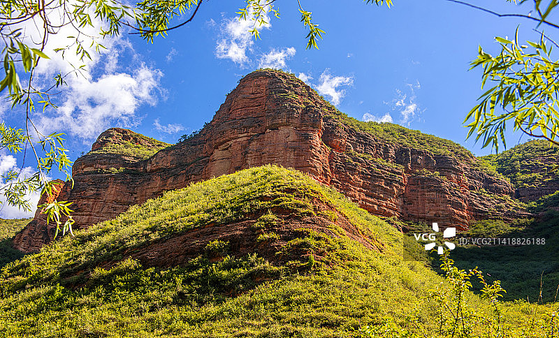 甘肃临潭冶力关赤壁幽谷图片素材