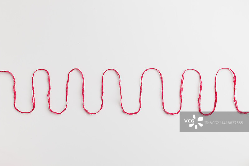 芬兰红色棉线波浪图片素材