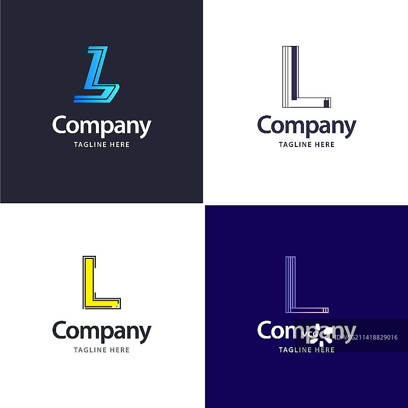 字母L大logo包设计创意现代图片素材