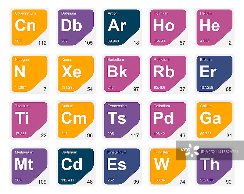 元素周期表图标包设计图片素材