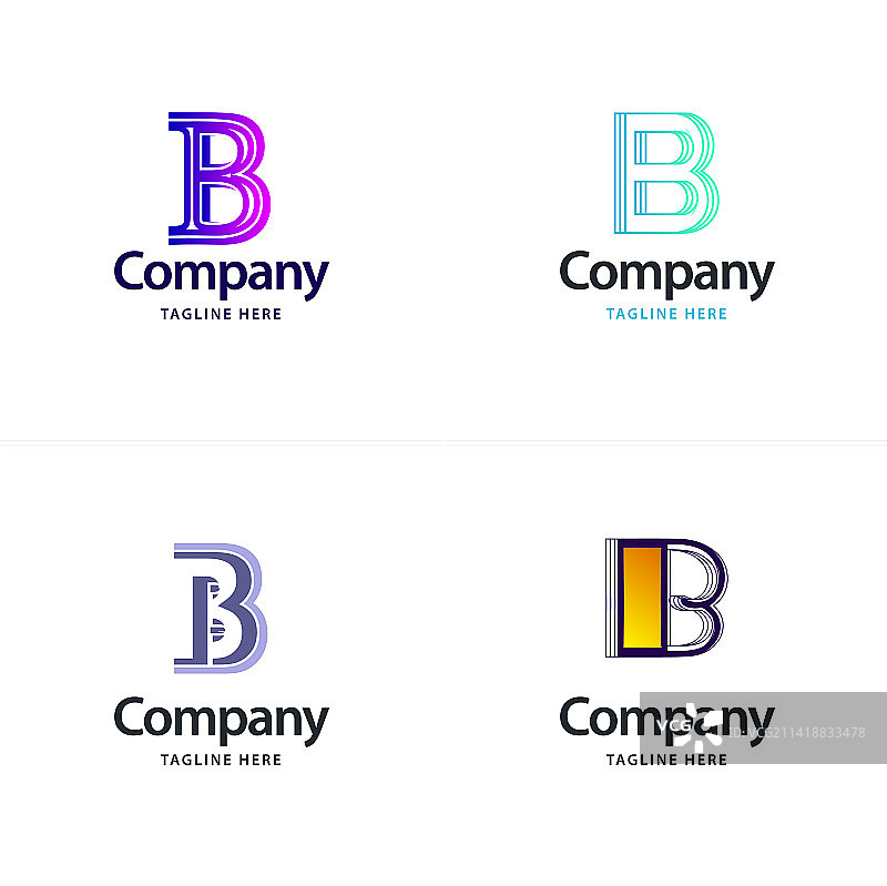 字母B大标志创意现代设计图片素材