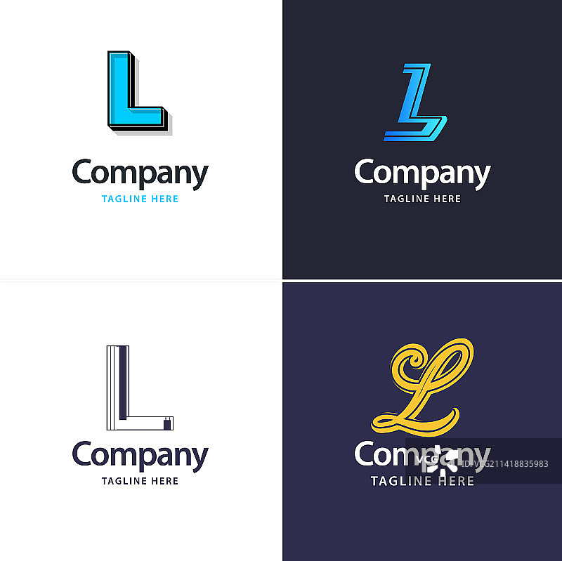 字母L大logo包设计创意现代图片素材