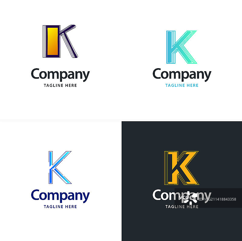 字母K创意现代Logo设计图片素材