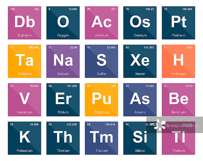 元素周期表图标包设计图片素材