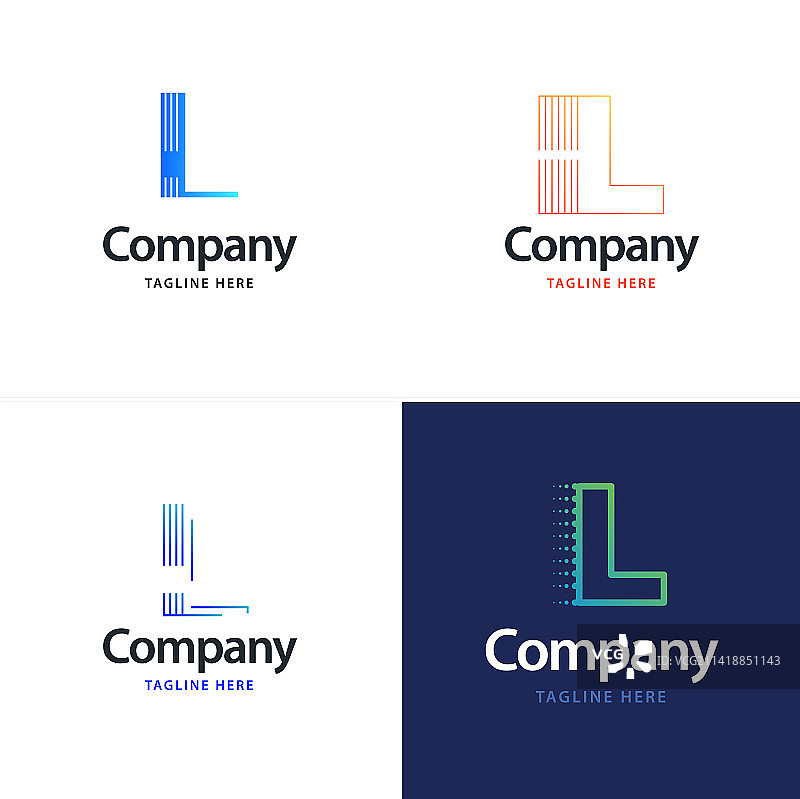 字母L大logo包设计创意现代图片素材