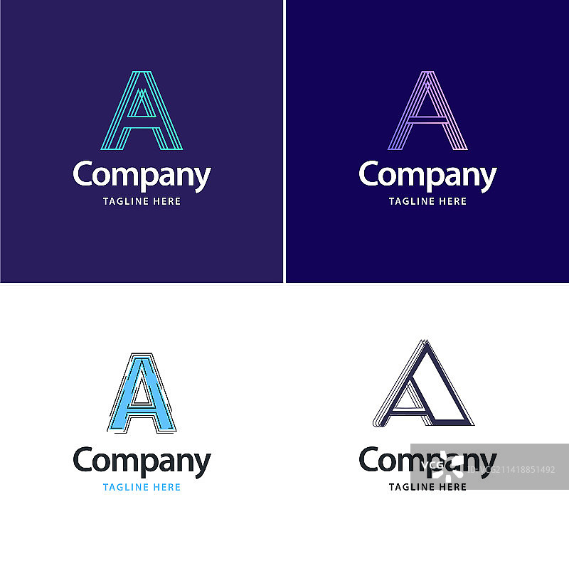 字母A大标志包设计创意现代图片素材