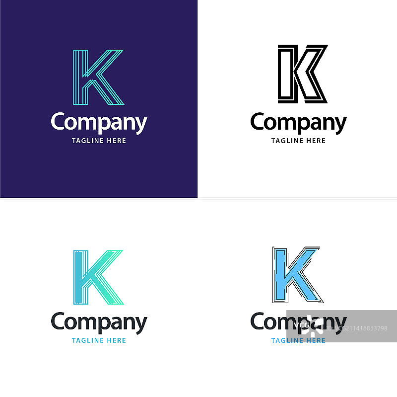 字母K创意现代Logo设计图片素材