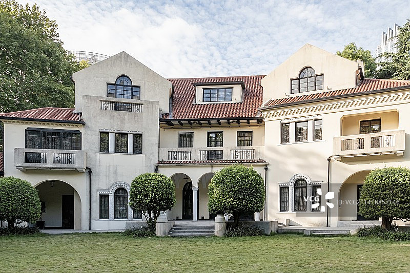 上海 汾阳路 汾阳花园 西班牙老洋房图片素材