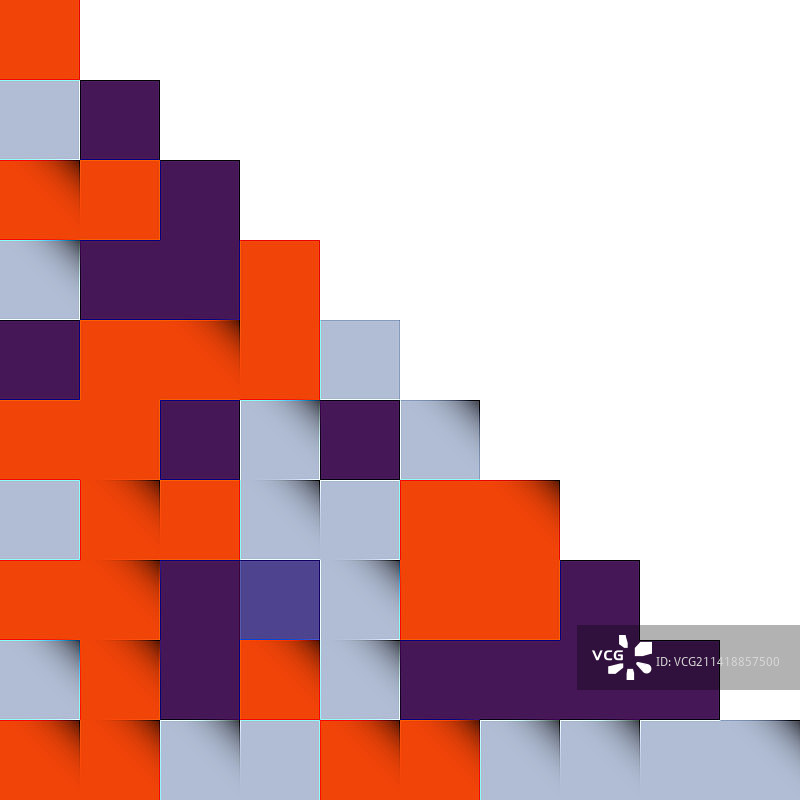 深蓝色和红色抽象方块背景图片素材